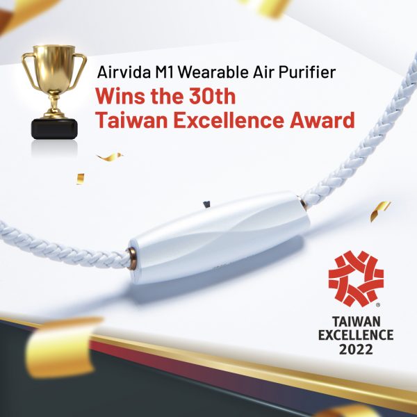 ible Airvida Wearable Air Purifier Taiwan Excellence Awards